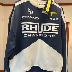 Men's RHUDE Champion, crewneck sweatshirt size small fits, medium NWT